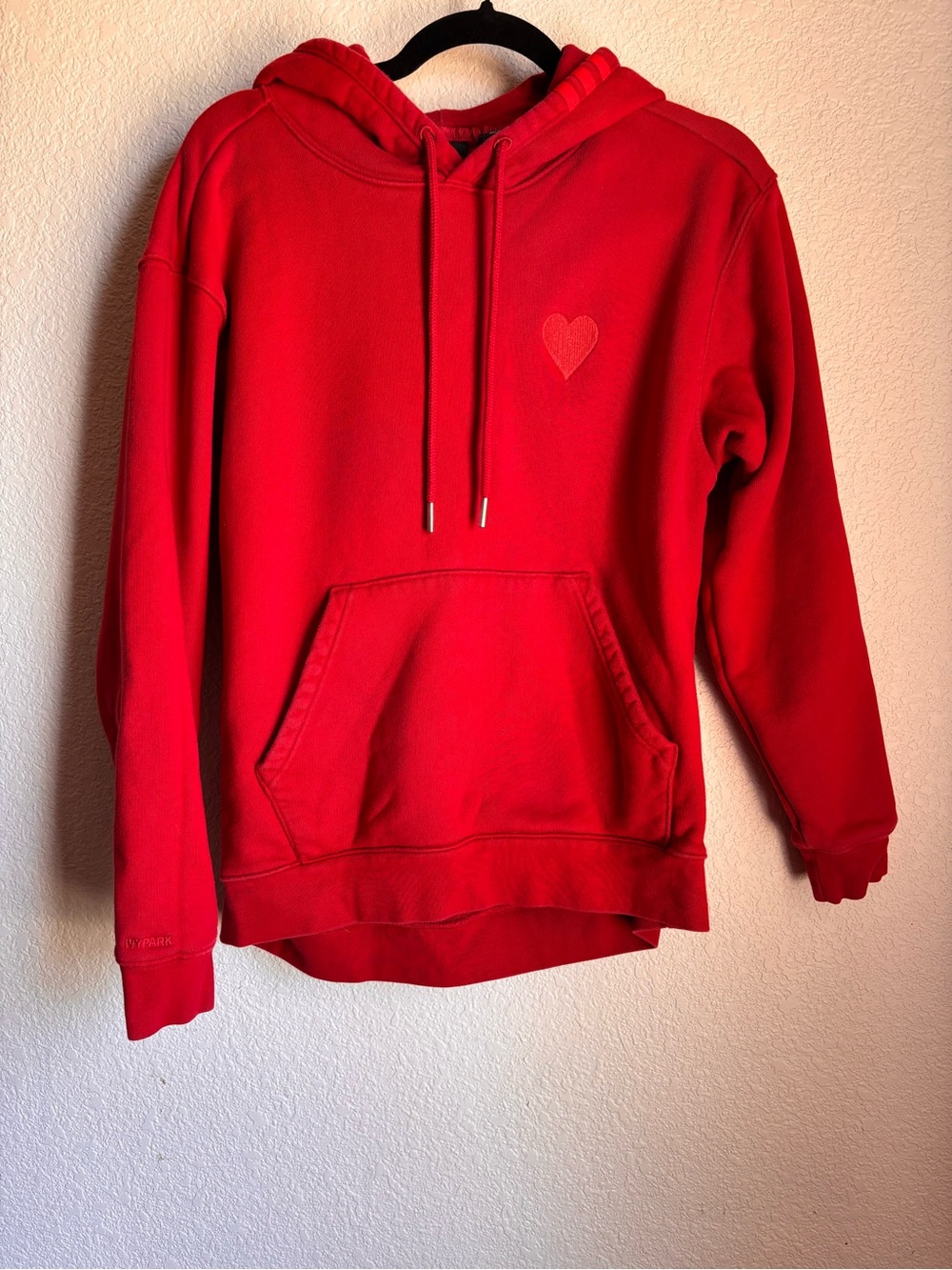 100% Cotton Adidas X Ivy Park Red Hoodie XS Valentines Day Heart Sweatshirt